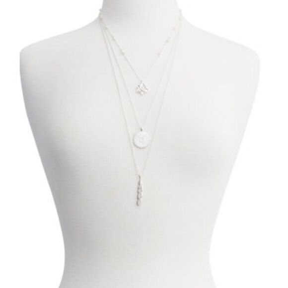 Lucky Brand Jewelry - LUCKY brand layered feathered necklace NWT